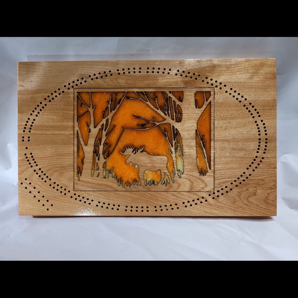 Handcrafted in Maine 3 Dimensional Cribbage Board